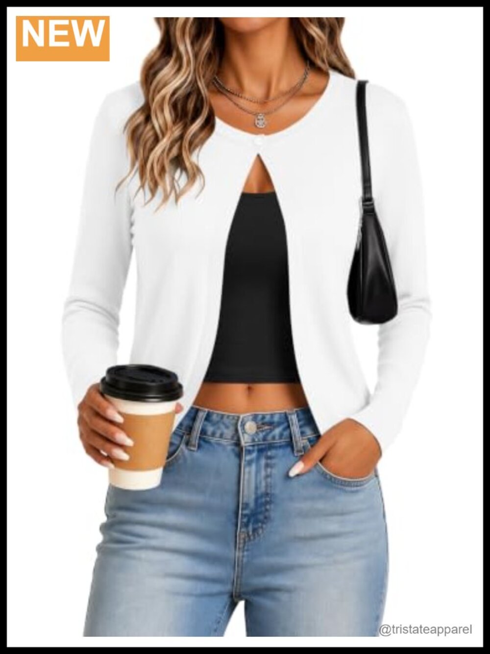 Women's Cropped Cardigan Shrug, Soft Knit Open Front Bolero